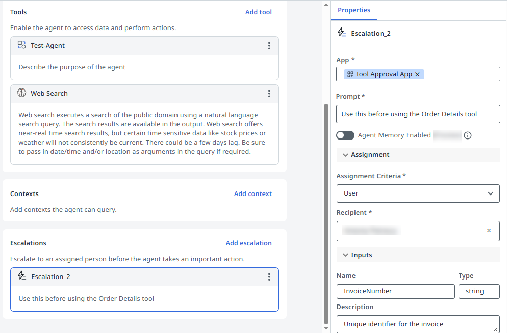 Configuring the agent escalation