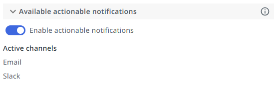 Habilitando notificações acionáveis