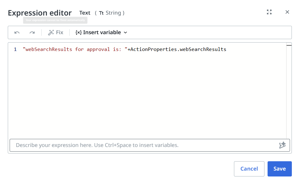 expression editor