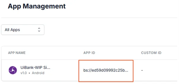 ID d’application dans BrowserStack