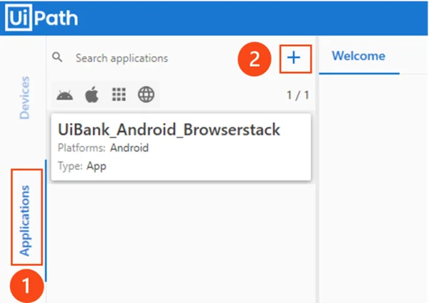 Applications dans Studio