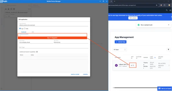 Modifier les applications et le format d'URL dans Studio