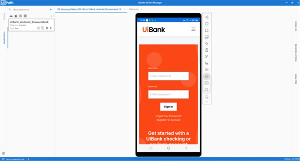 Écran d'enregistrement dans Studio