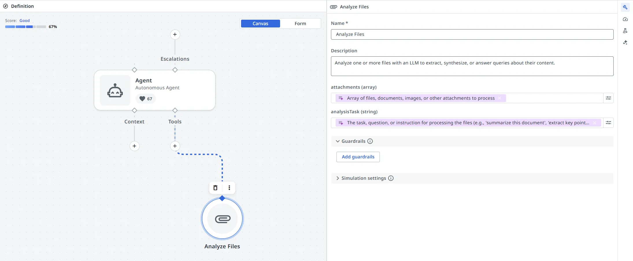 ファイル (添付ファイル) を受け入れるツールの例、ファイルを分析