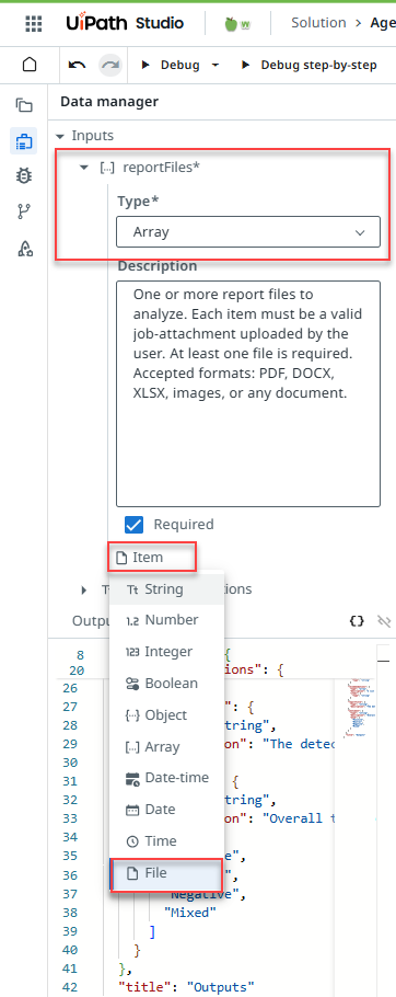 Working with an array of files