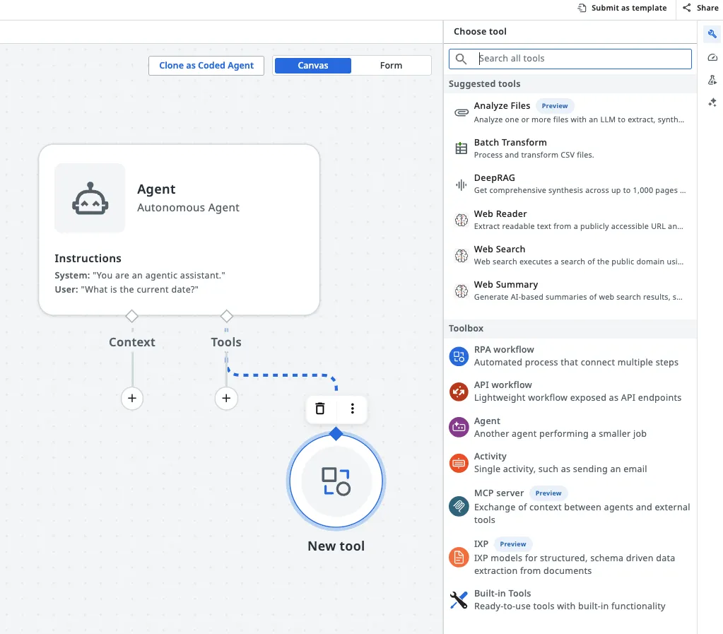 Available JIT tools at design time