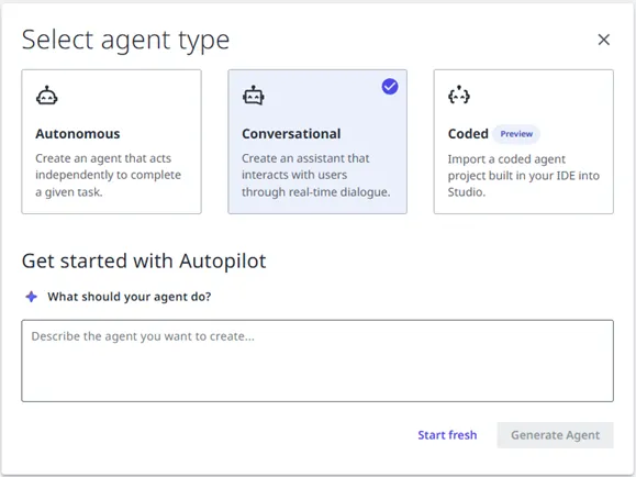 Creating a conversational agent