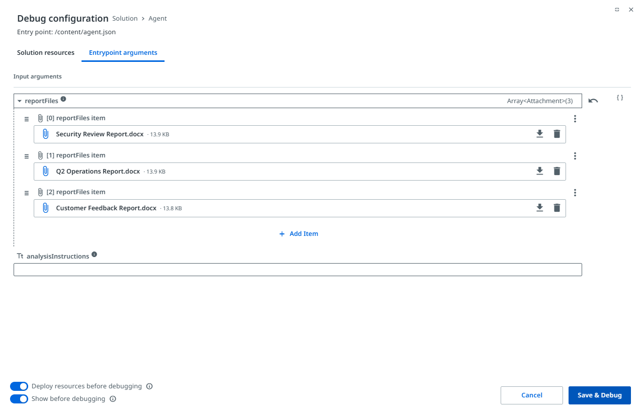 Debugging with multiple files