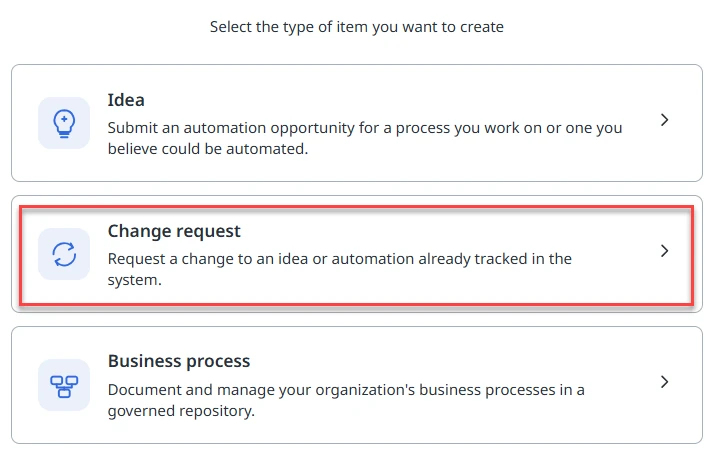select change request