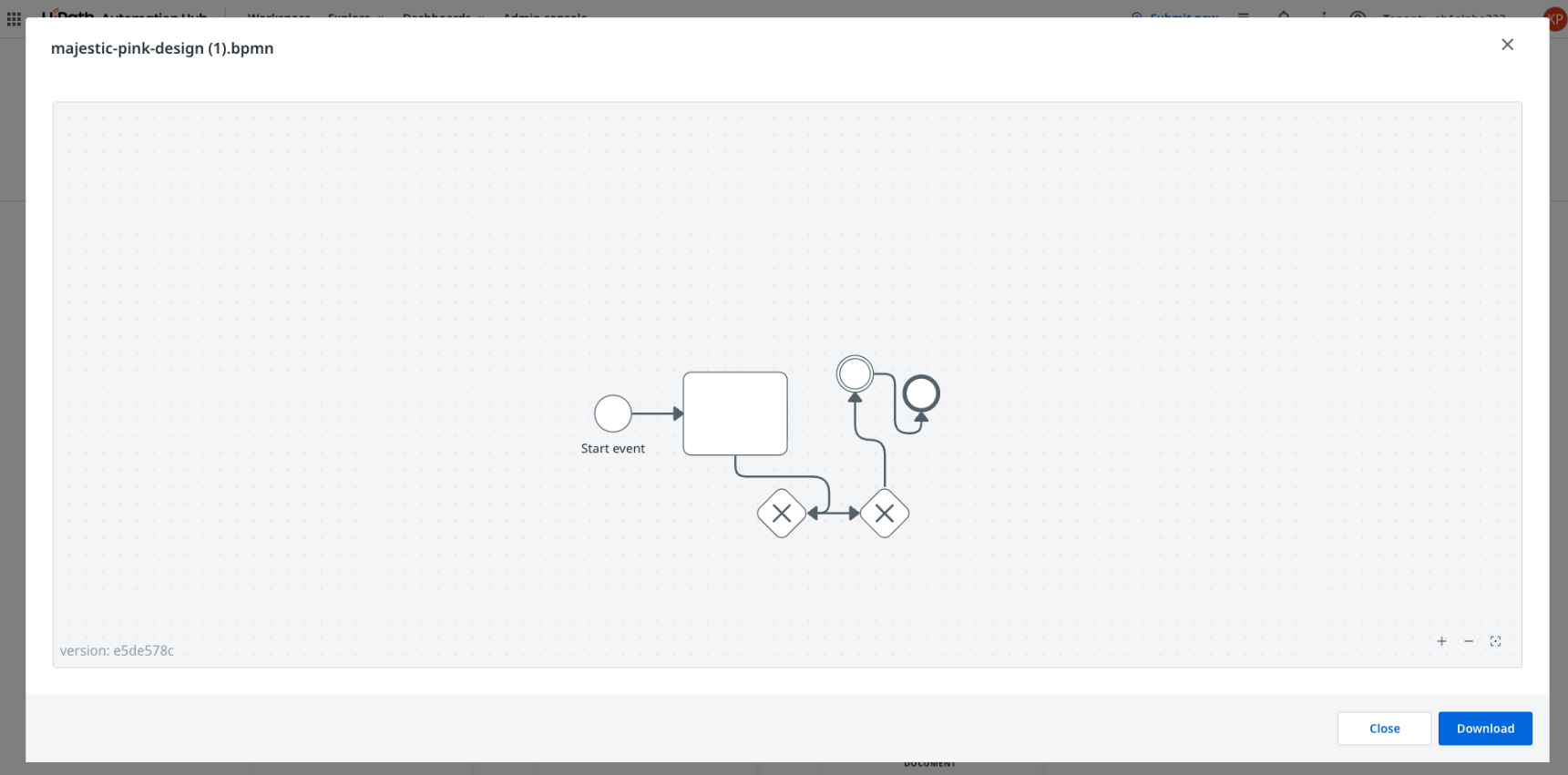 Vorschau der BPMN-Datei