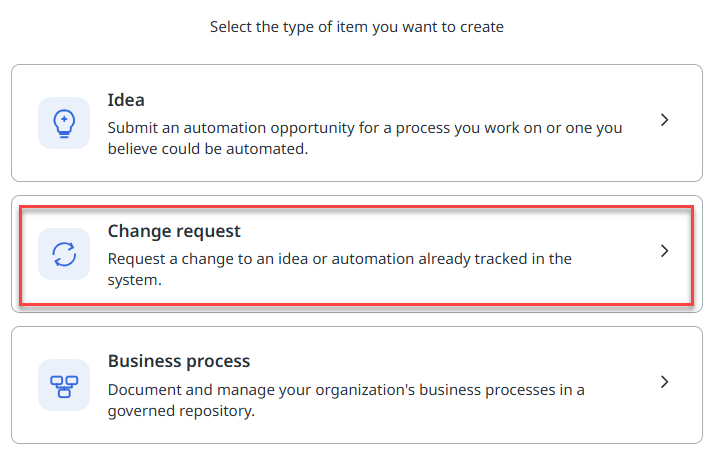 select change request