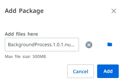 'Add package' image