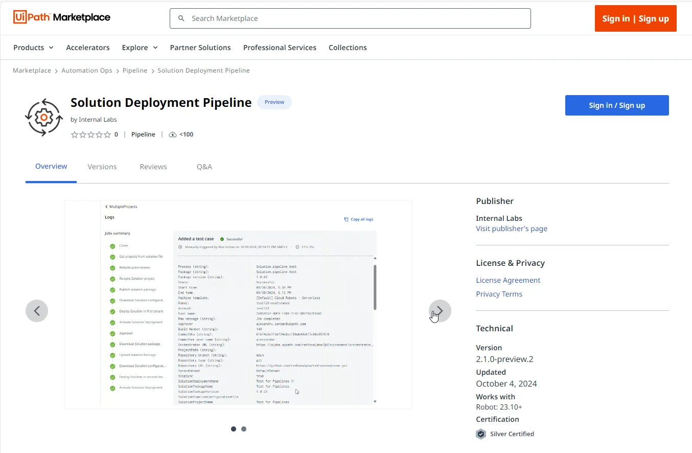 'Solution Deployment Pipeline package' image