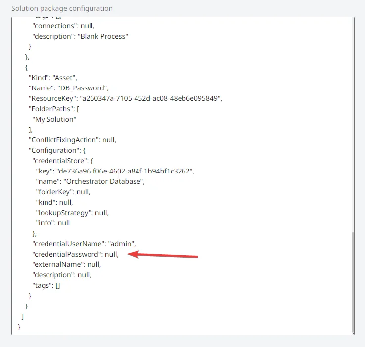 'Solution package configuration file' image