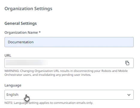 'Organization settings' image