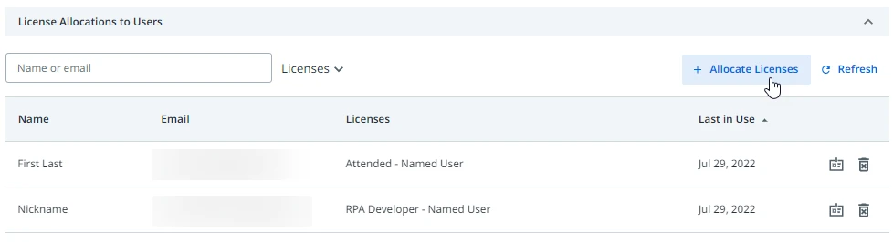 'Allocate licenses' image