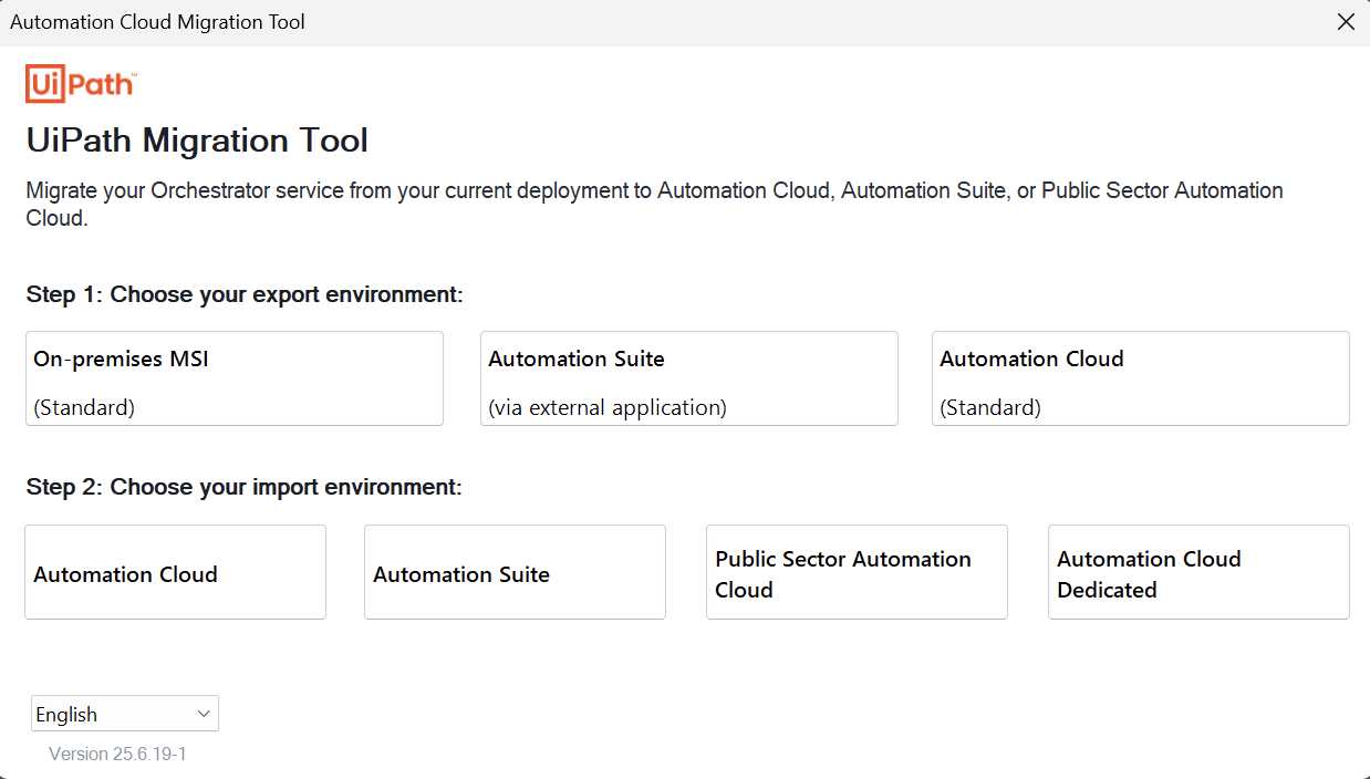 migration tool step 2