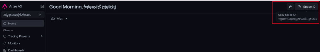 Arize Space ID location