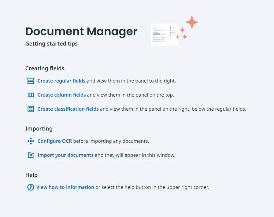 Captura de tela da interface do Gerenciador de Documentos.
