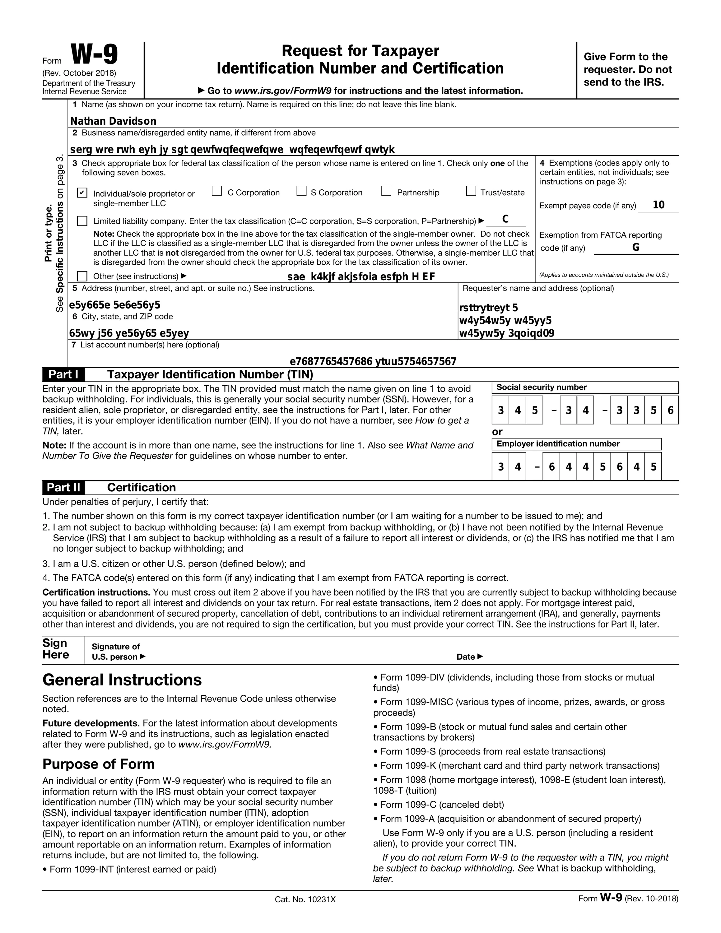 Beispieldatei für W-9