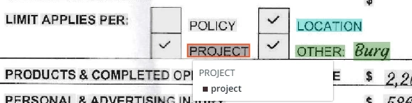 Screenshot of the labeling interface