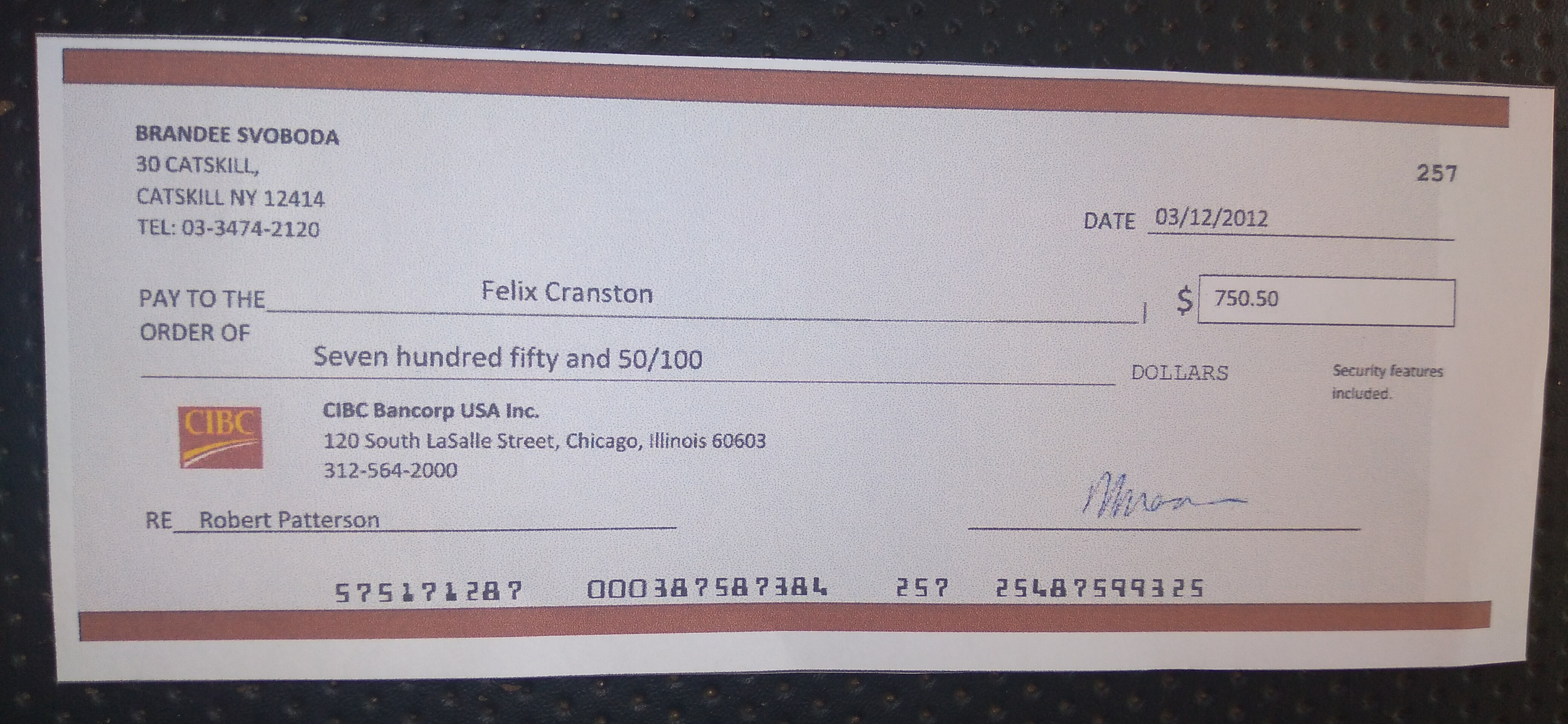 Comprueba el archivo de muestra