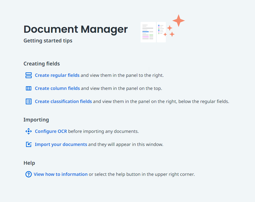 Screenshot of the Document Manager interface.