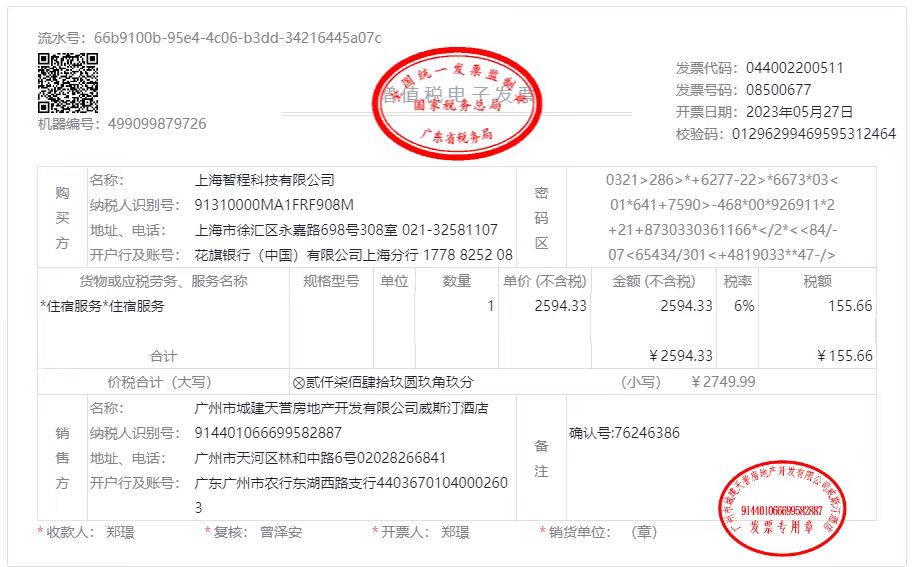 Invoices China sample file