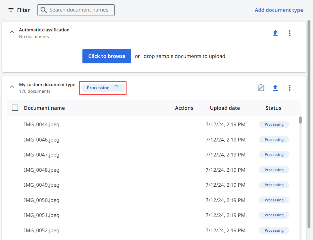 Screenshot of the Build page.