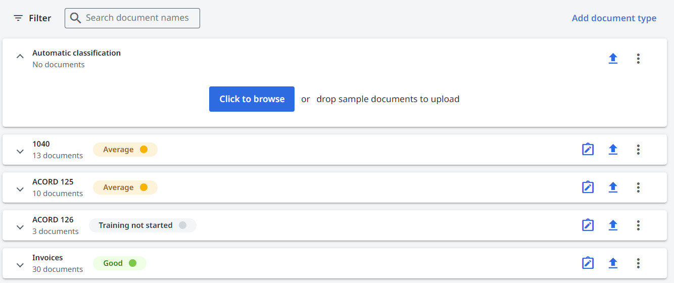 Captura de pantalla de la página Crear.