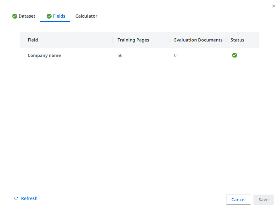 “字段”选项卡的屏幕截图