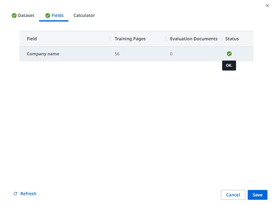 “字段”选项卡的屏幕截图