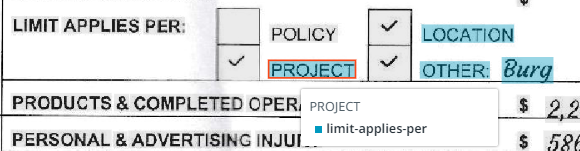 Captura de pantalla de la interfaz de etiquetado