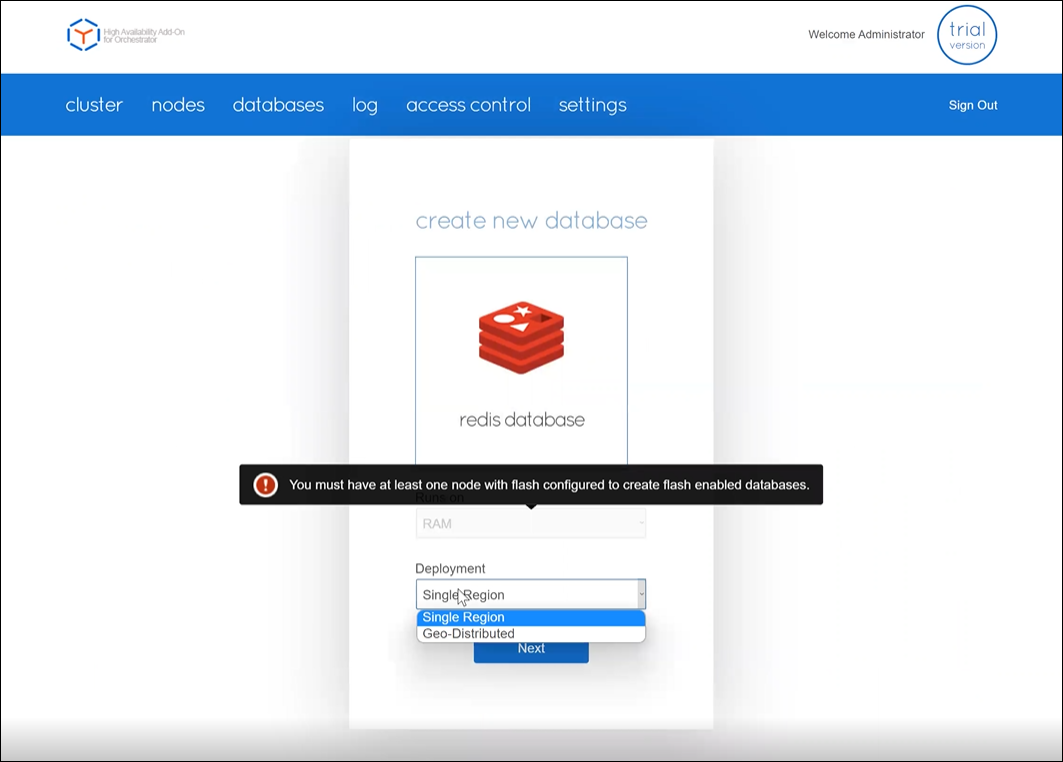「新しいデータベースを作成」の画像