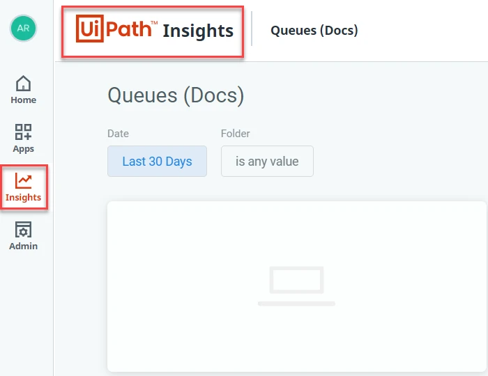 Captura de tela da interface do Insights.