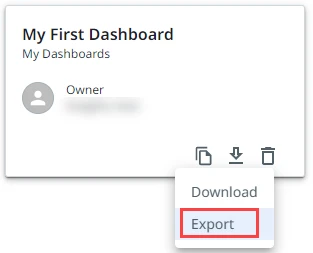 Capture d'écran du bouton Exporter.
