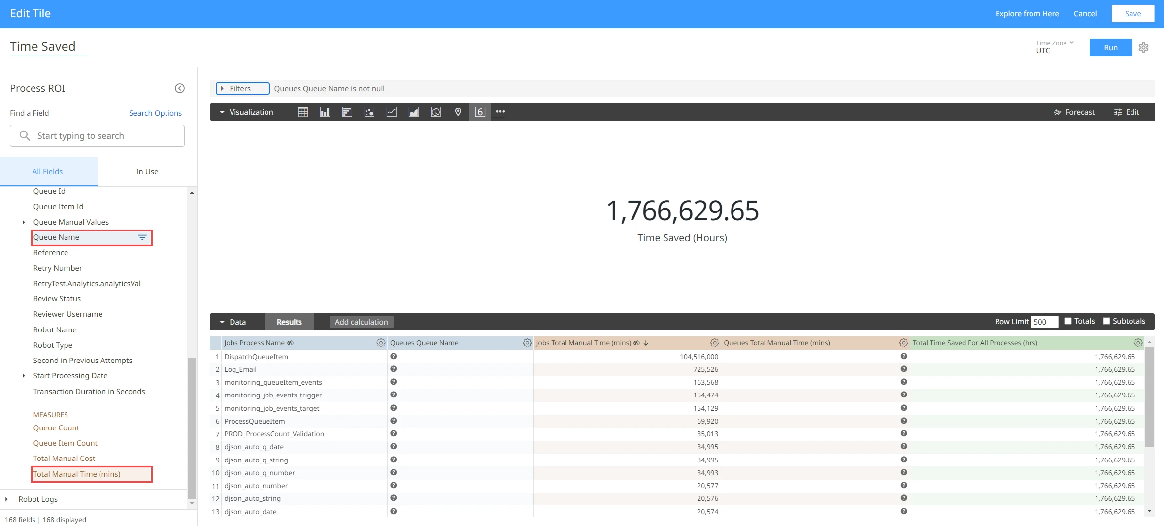 Screenshot of the Explore page.