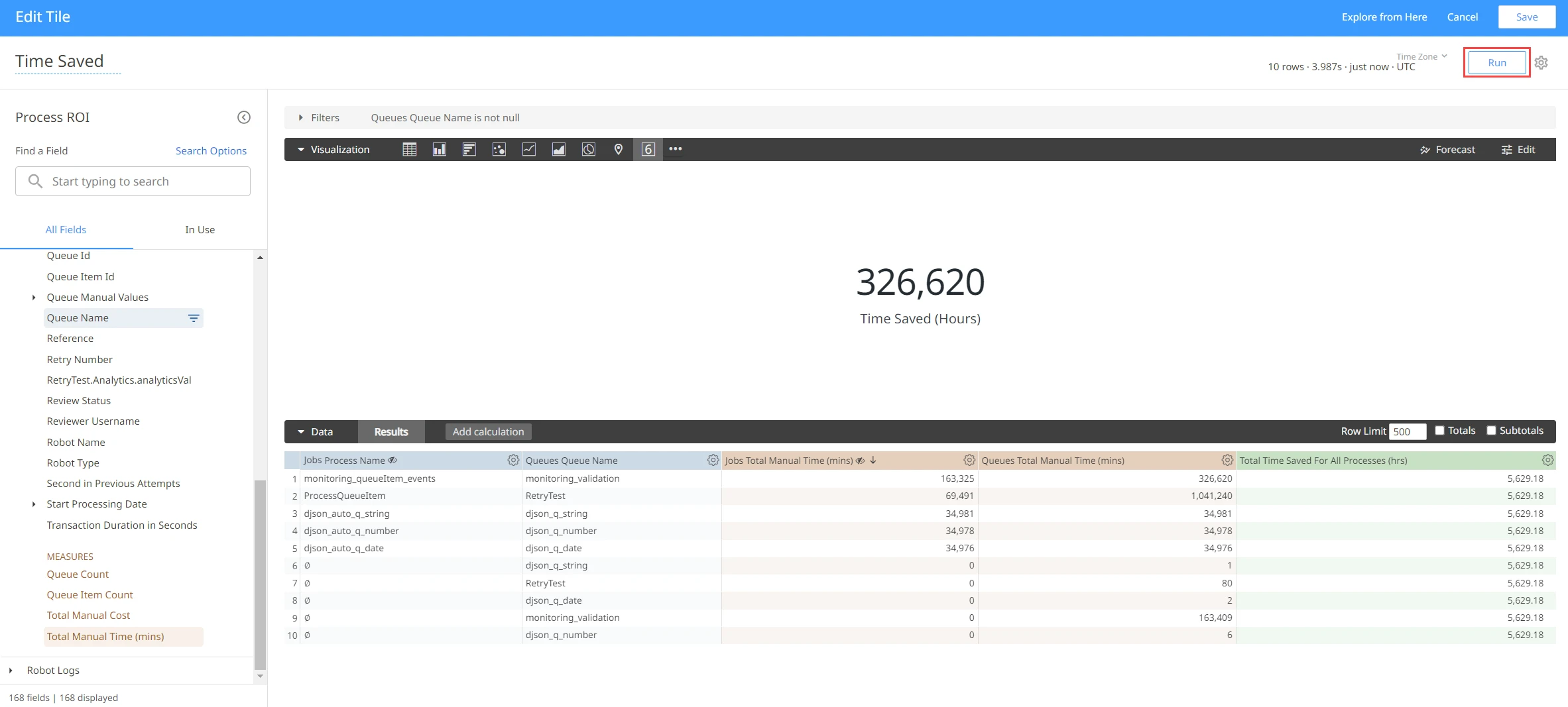 Screenshot of the Explore page.
