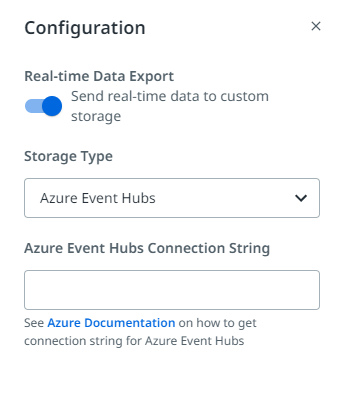 Screenshot of the Configuration page.