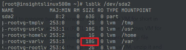 Screenshot of the command line interface.