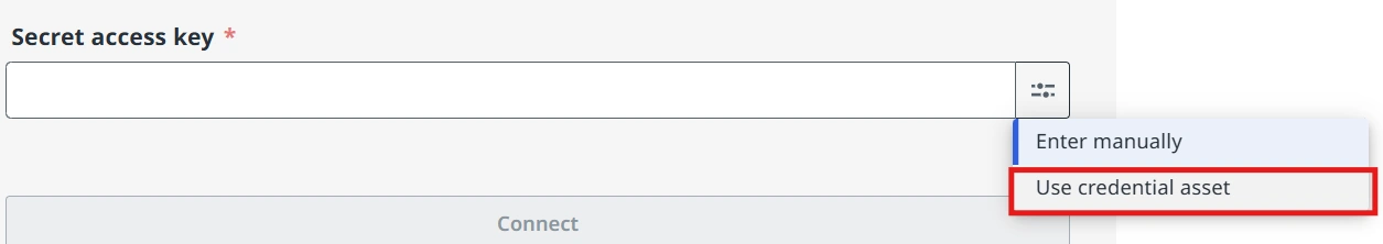 use credential asset