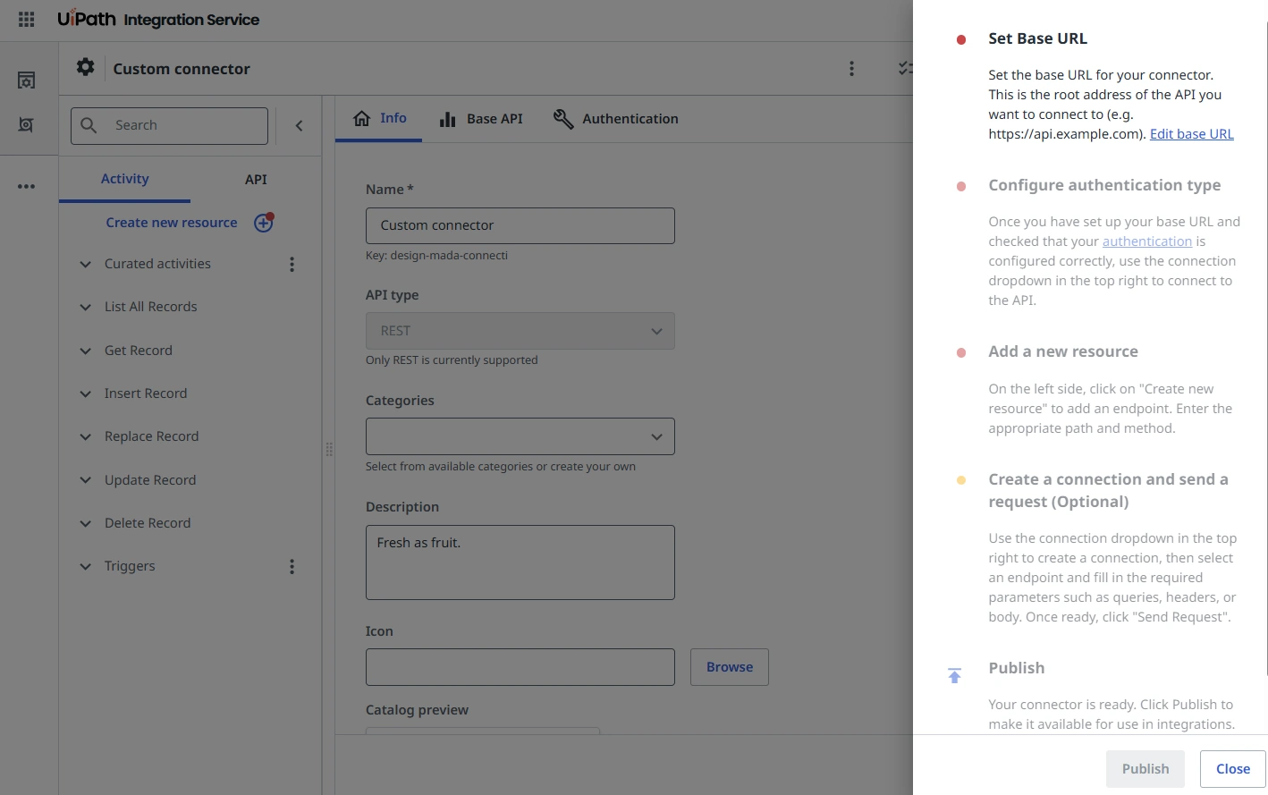 connector builder checklist