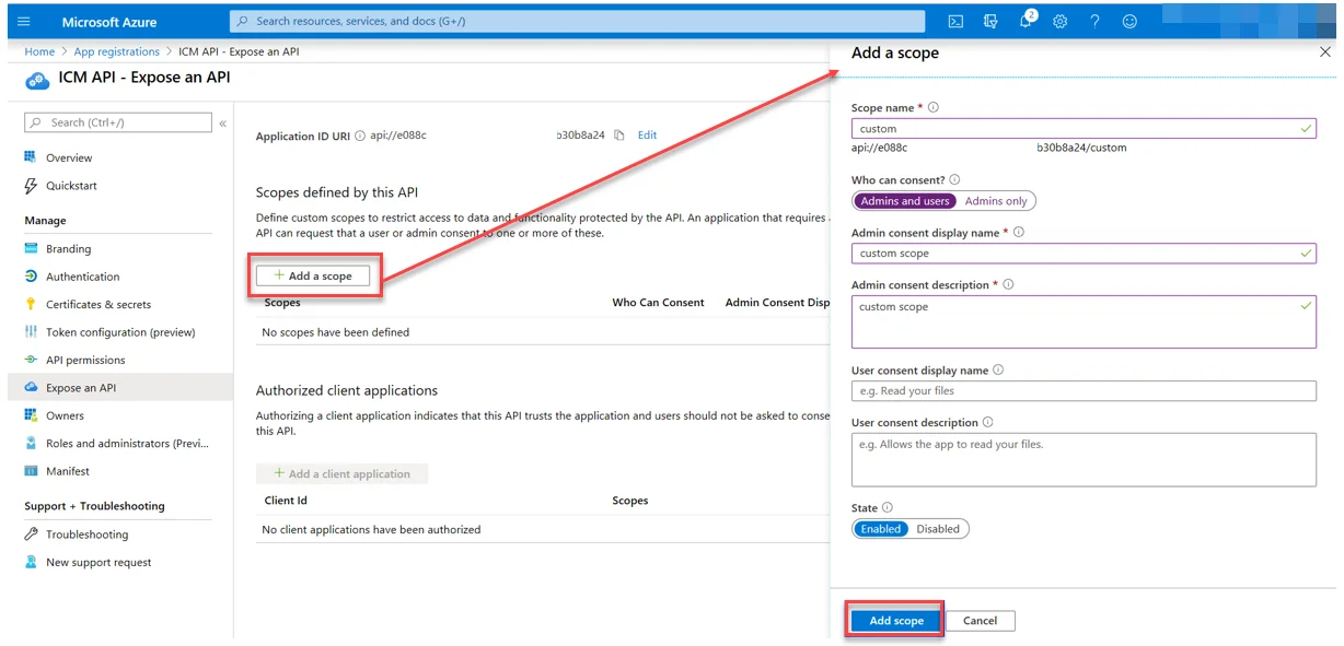 Adding custom scopes
