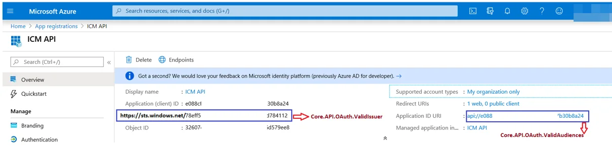 Retrieving the Core.API.OAuth.ValidIssuer key