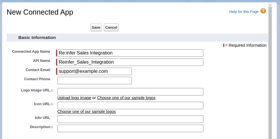 Beispiel erforderliche Information