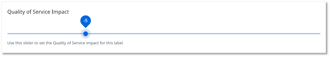 Schieberegler zum Anpassen der Auswirkung auf Servicequalität.