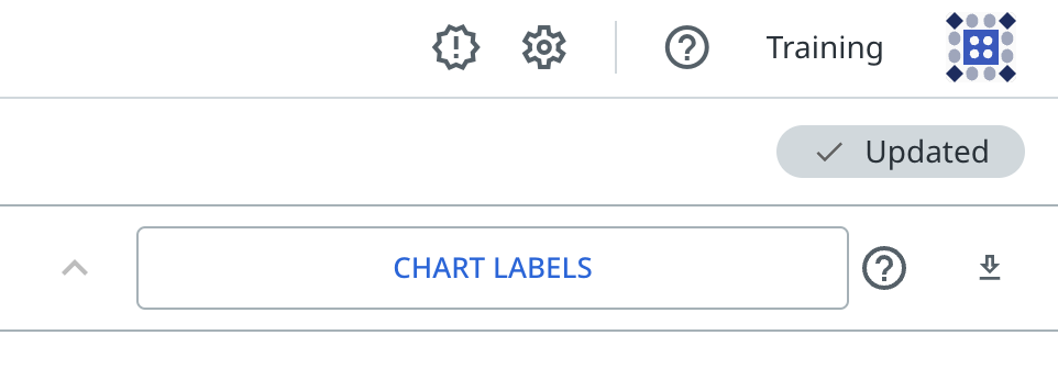 Die Dropdown-Option Diagrammbeschriftungen.