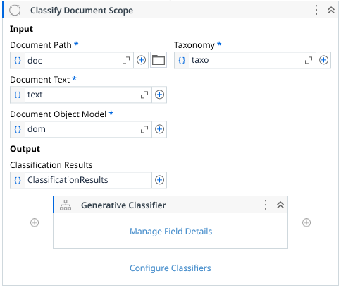 The Generative Classifier activity.