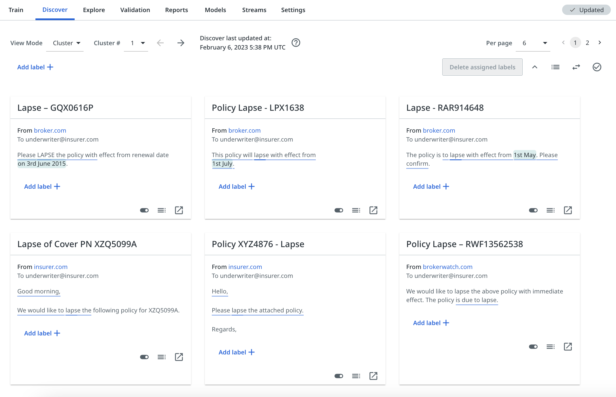 The image depicts the Discover page.