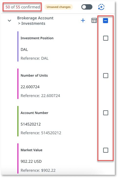 该图像显示了未确认的提取示例。